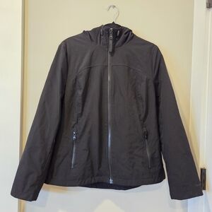 Calvin Klein Black Windbreaker Waterproof Jacket
